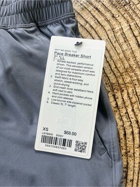 Lululemon Pace Breaker 7" Linerless Short - New with Tags. - Men’s XS